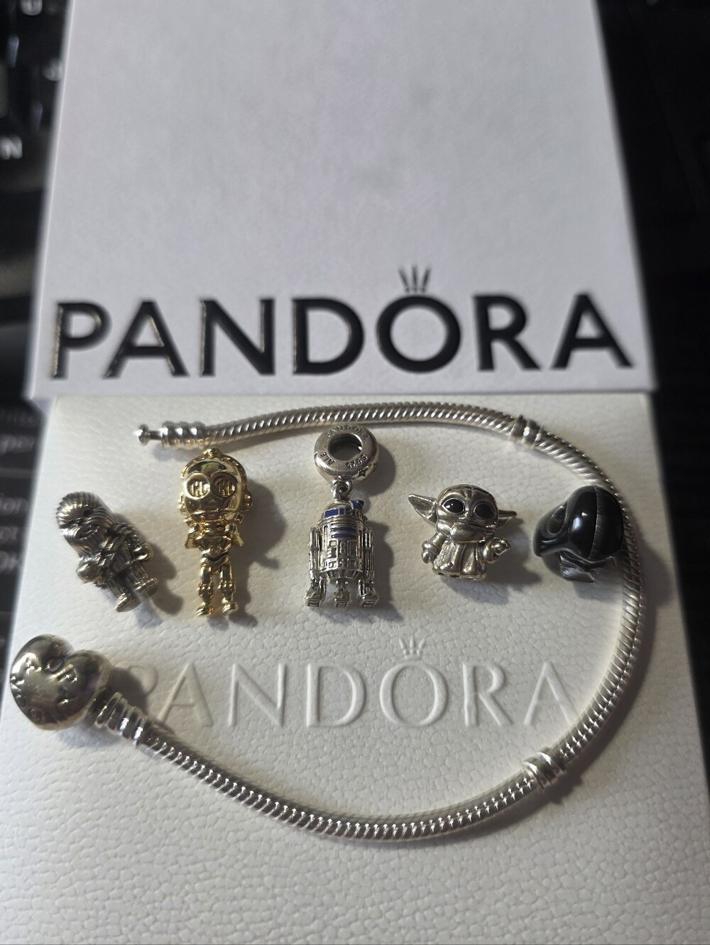 Pandora Star Wars Bracelet Silver & Gold Charm Set —